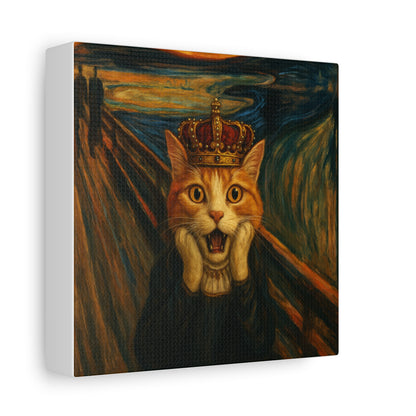 Cat Art of The Scream, Colorful Funny Cat Lovers, Wall Art, Home Decor, Cat Owners Gift, Cat Lover Gift