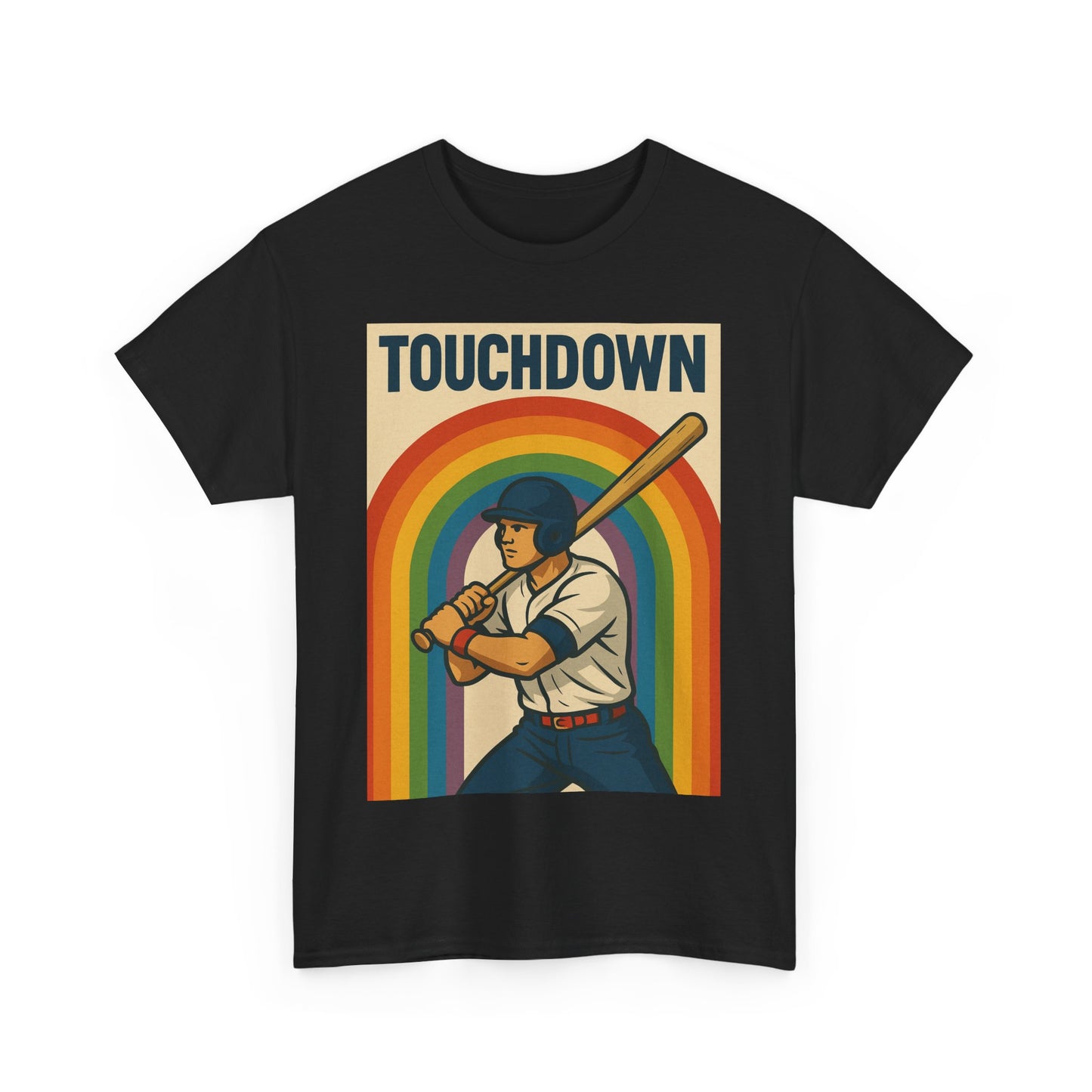Funny Baseball T-Shirt - Unisex Heavy Cotton Tee, Touchdown Sports Tee, Baseball Fan Shirt, Sports Lover Gift, Humorous Baseball Tee