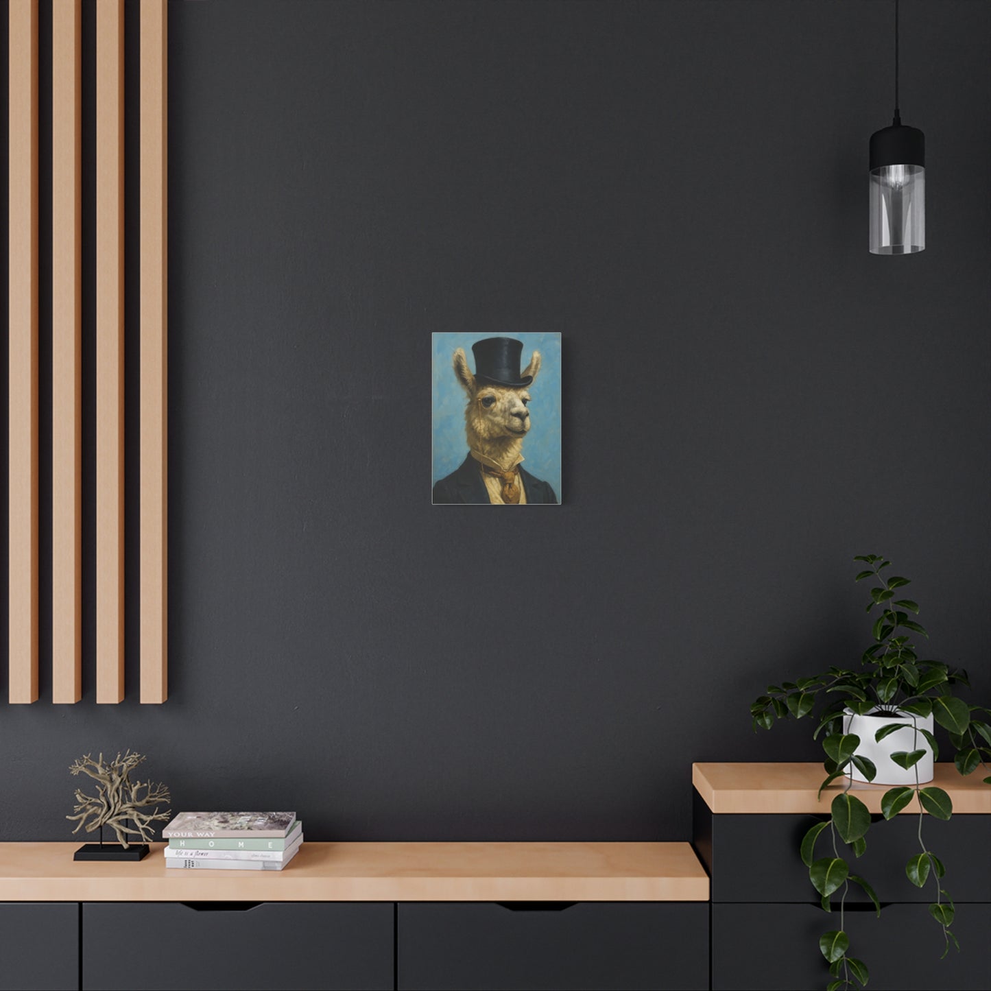 Llama Portrait Canvas Art, Quirky Home Decor, Unique Gift for Animal Lovers, Wall Art, Modern Decor, Funny Gift Idea