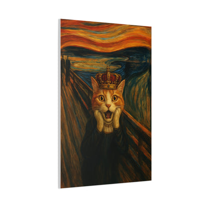 Cat Art of The Scream, Colorful Funny Cat Lovers, Wall Art, Home Decor, Cat Owners Gift, Cat Lover Gift