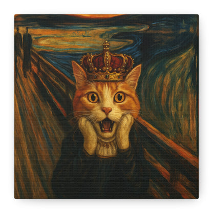 Cat Art of The Scream, Colorful Funny Cat Lovers, Wall Art, Home Decor, Cat Owners Gift, Cat Lover Gift