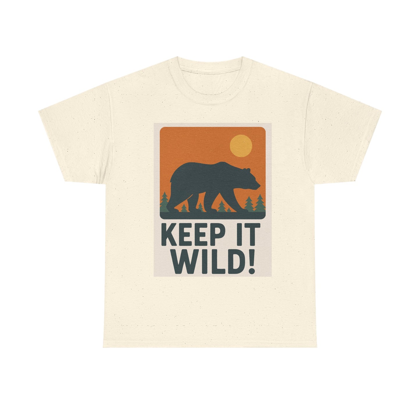 Keep It Wild Unisex Heavy Cotton Tee, Nature T-Shirt, Gift for Outdoors Lovers, Camping Apparel, Wilderness Fashion, Eco-Friendly Tee
