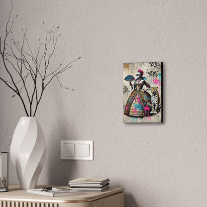 Canvas Print, Street Art Wall Decor, Graffiti Home Art, Queen with Fan, Leopard, Bohemian Decor, Urban Art Poster