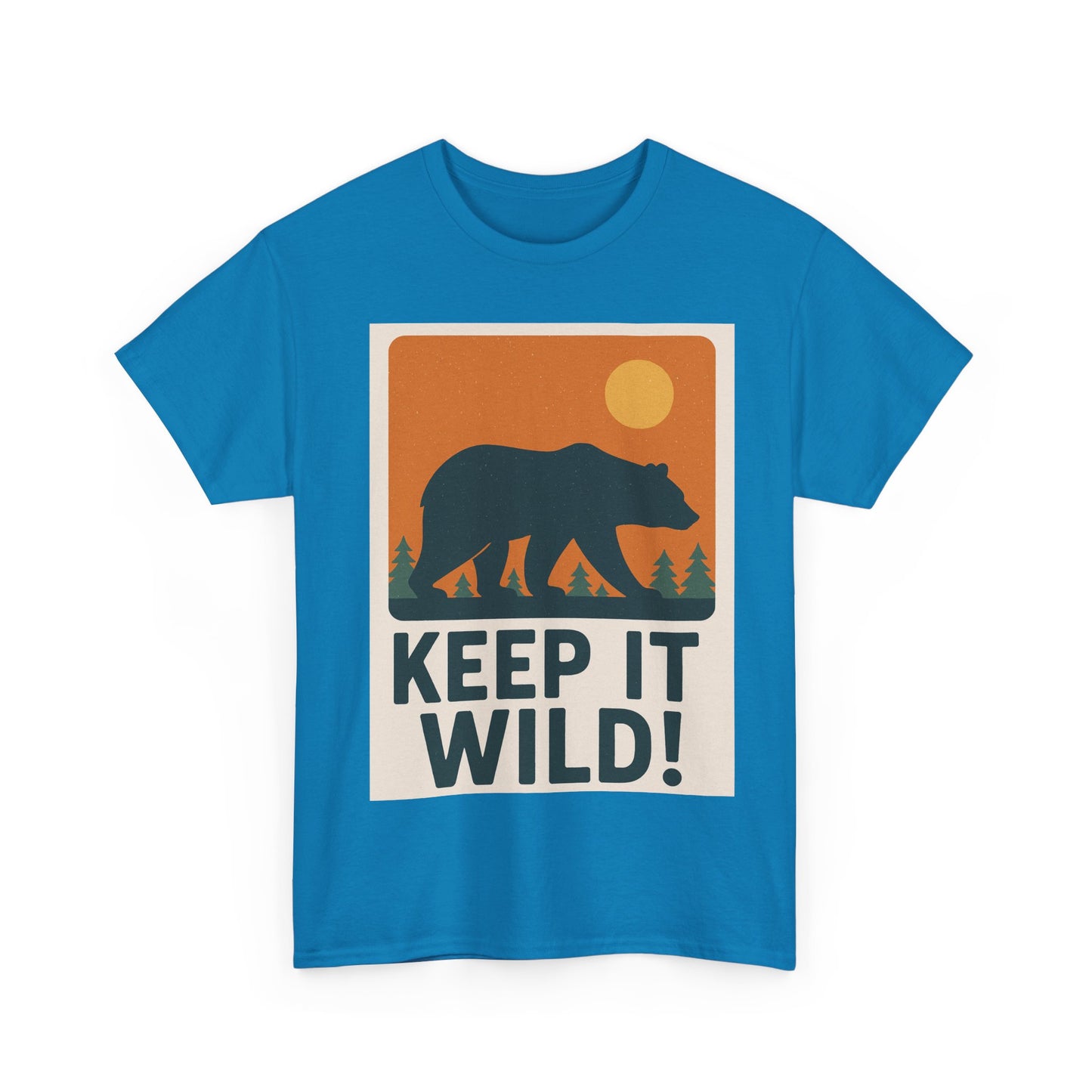Keep It Wild Unisex Heavy Cotton Tee, Nature T-Shirt, Gift for Outdoors Lovers, Camping Apparel, Wilderness Fashion, Eco-Friendly Tee