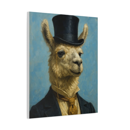Llama Portrait Canvas Art, Quirky Home Decor, Unique Gift for Animal Lovers, Wall Art, Modern Decor, Funny Gift Idea
