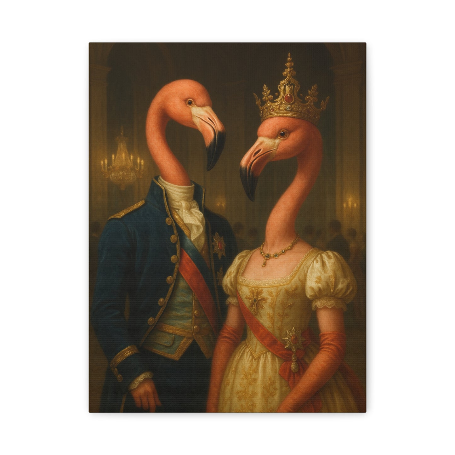 Canvas Print - Tropical Flamingo Art, Unique Home Decor, Fun Wedding Gift