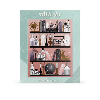 Mystic Bookshelf | 500-Piece Puzzle for Adults | Designed in Canada by Artist Kourtni Gunn