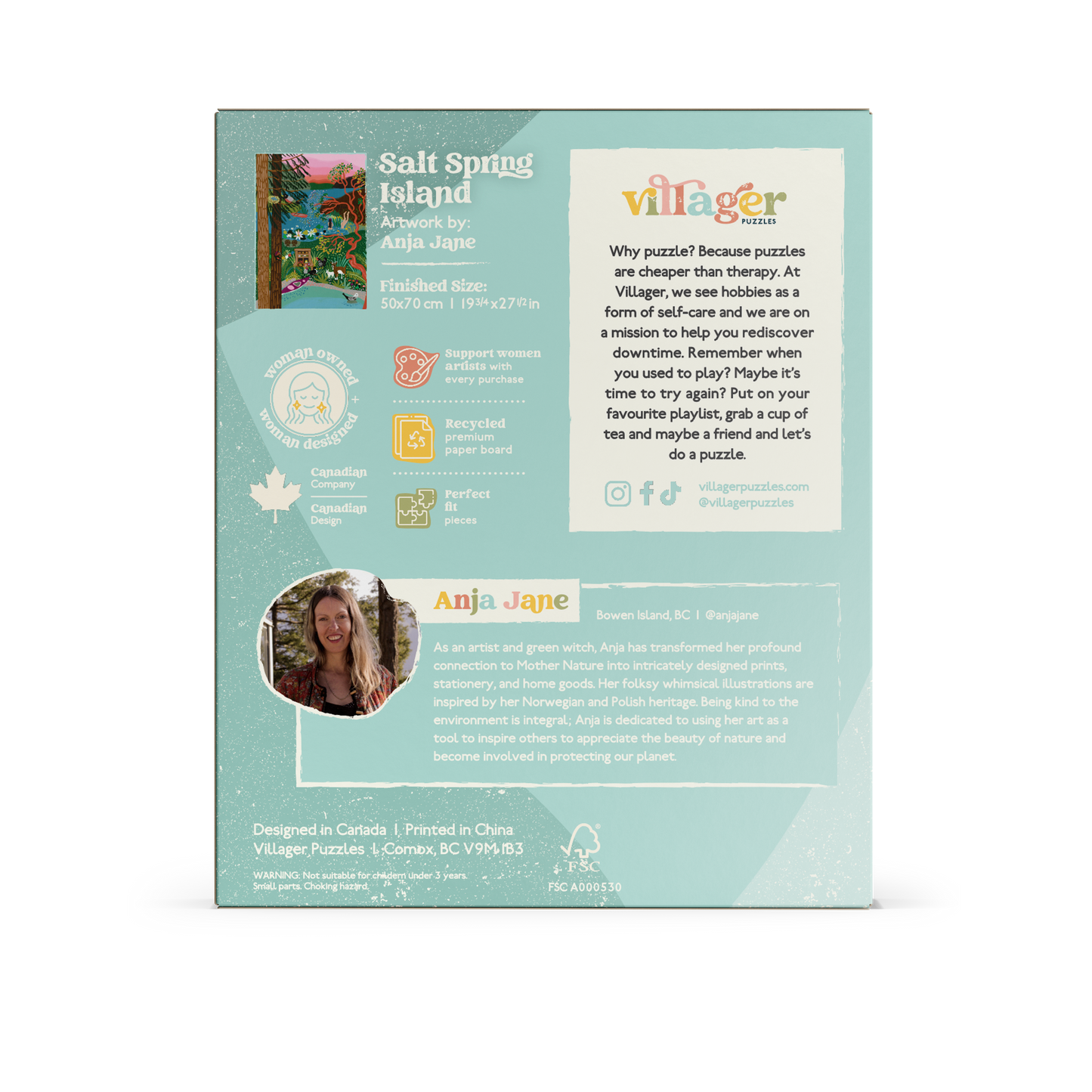 Salt Spring Island Swim | 1000-Piece Puzzle for Adults | Designed in Canada by Anja Jane