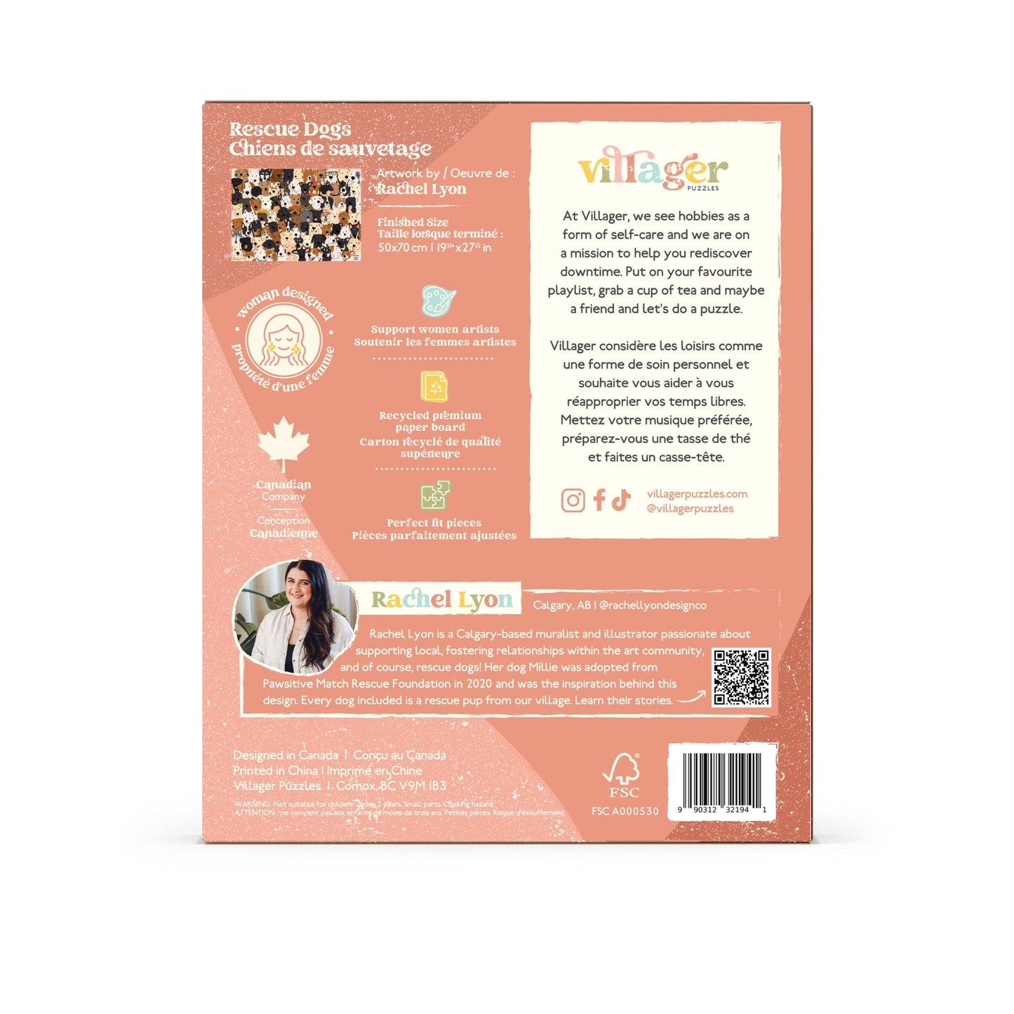 Rescue Dogs | 1000-Piece Puzzle for Adults | Designed in Canada by Rachel Lyon