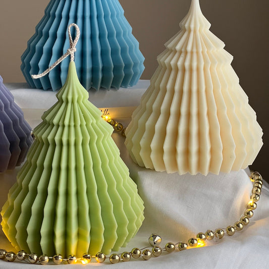 Large Origami Christmas Tree Candle | Hand Poured Soy Wax