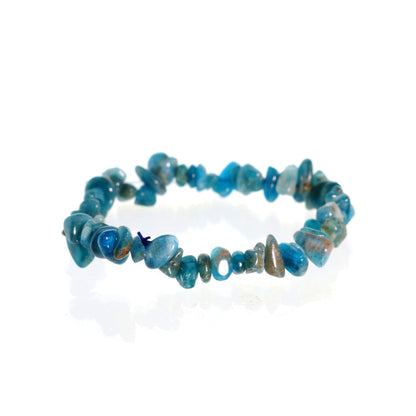 Apatite Blue Bead Bracelet
