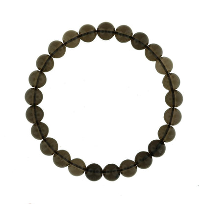 Smoky Quartz Round Bracelet - 8mm