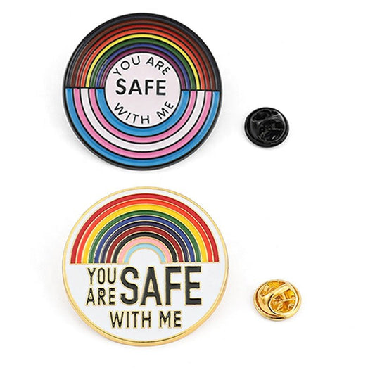 You Are Safe With Me Pins Collection