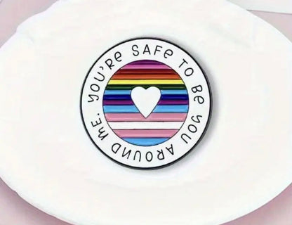 You Are Safe With Me Pins Collection